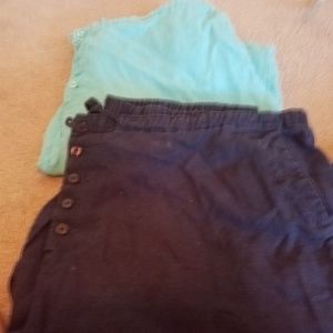 Lot of 2 Chadwicks Linen Capris
